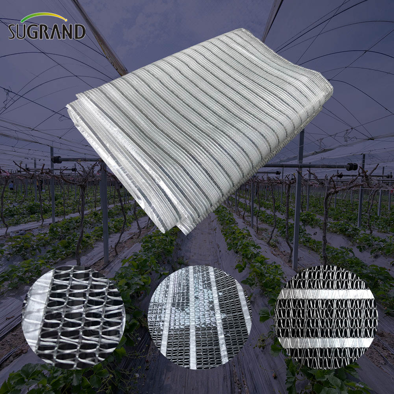 50% plasă de nuanță din aluminiu de argint pentru protecția grădinii cu balcon 