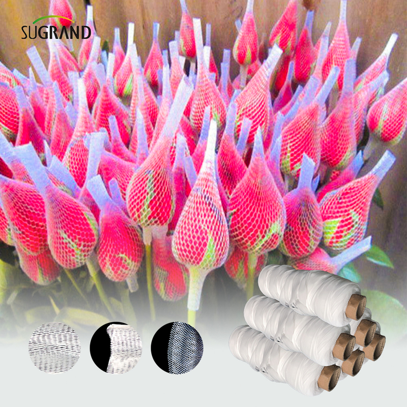 Plastic Flower Bud Net Protective Mânecă Plasa de muguri de trandafiri 