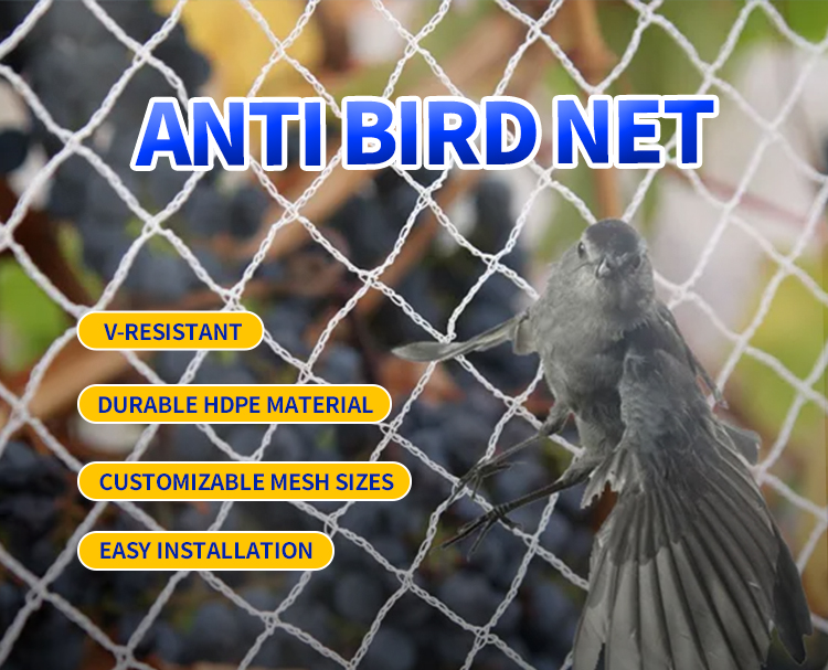 Plasa anti -pasăre înnodată