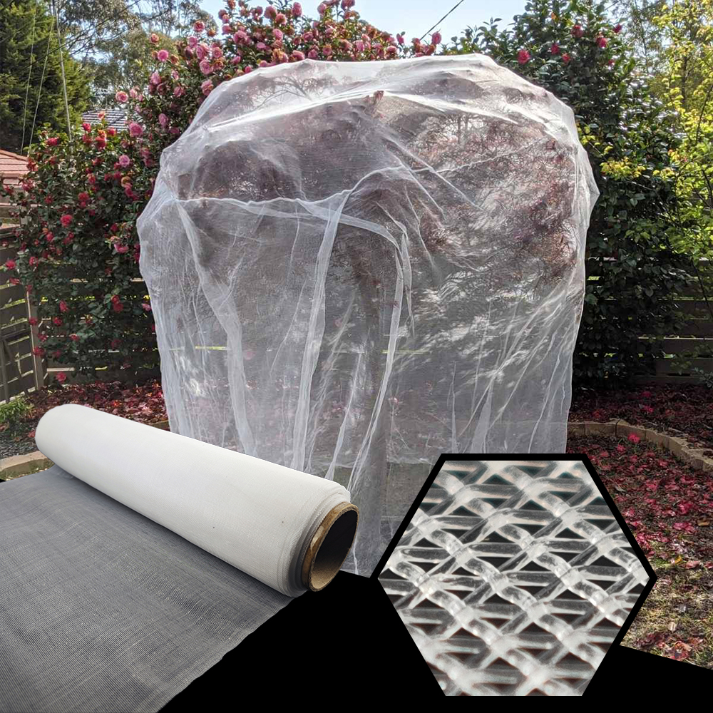Net insecte cu efect de seră transparent de 130gsm pentru livadă